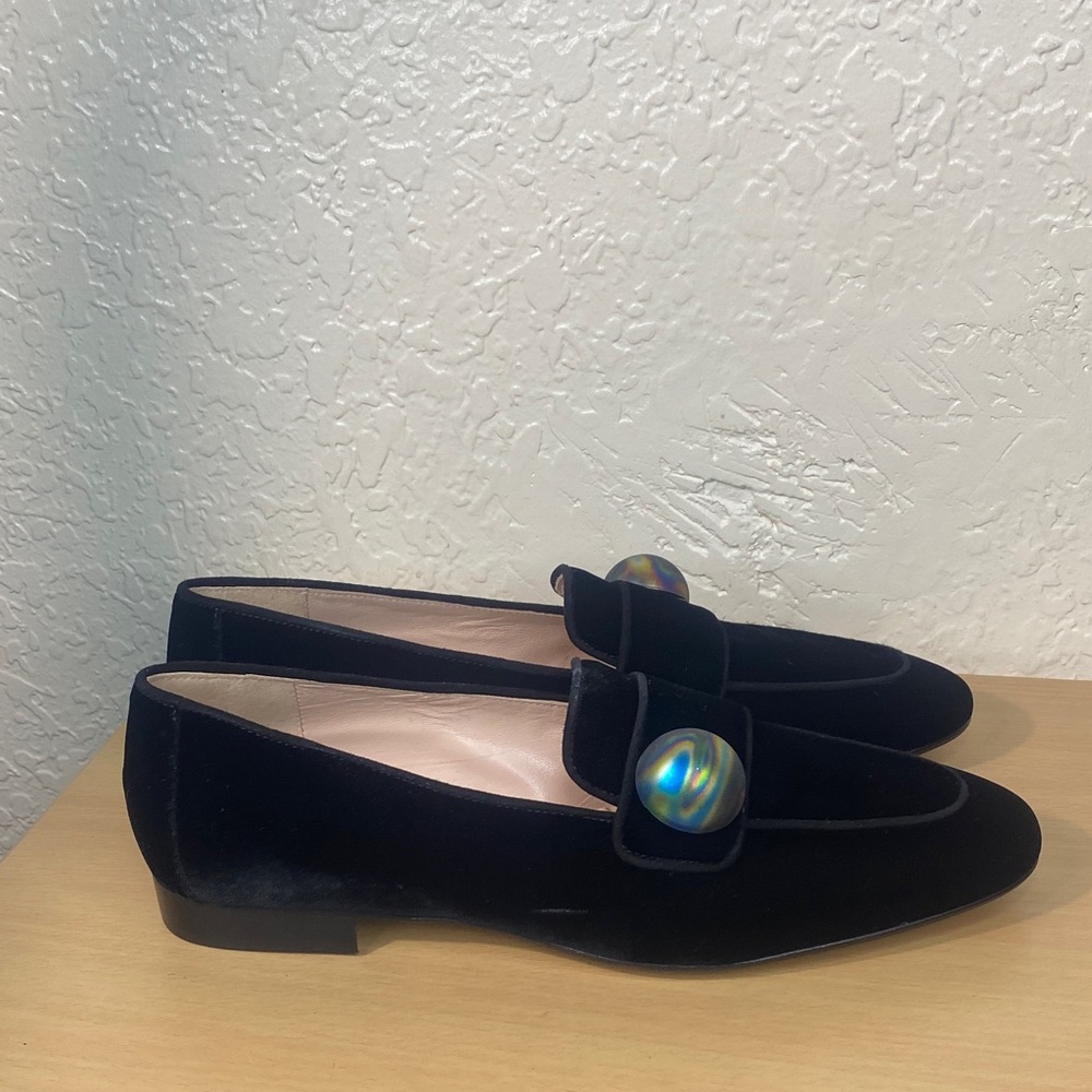 Chic Black Velvet Women's Loafers